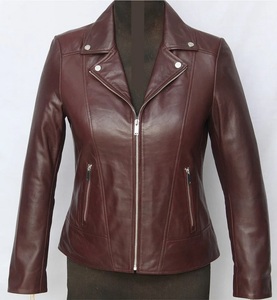 Chaqueta de cuero de longitud corta con estilo para mujer de otoño invierno 100% Original hecho a medida espesor fino nuevo producto al por mayor - Product Image 1