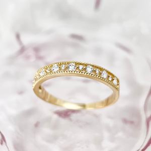 Venta al por mayor 14K oro amarillo Moissanite banda anillo declaración joyería conmemorativa con diseño único - Product Image 6