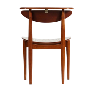 Silla de Comedor de Madera Maciza Estética con Respaldo Curvo Minimalista para Restaurante, Cafetería e Interiores Modernos - Product Image 5