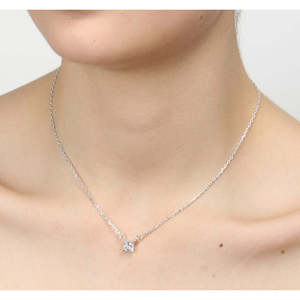 Compre Colgantes de Plata de Ley 925 de Primera Calidad para Mujeres y Niñas, Forma Geométrica, Corte Princesa, Rodio con Circonita, Oro Rosa y Perla - Product Image 5