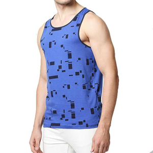 Camiseta sin Mangas Ajustada de Moda para Hombre, 100% Algodón, Transpirable, Ropa de Gimnasio con Logotipo Frontal Personalizado, Impresión Digital - Product Image 2