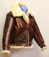 Veste en cuir d'aviateur pour homme B3 en peau de mouton véritable, style USAAF, décontractée, vintage, en cuir véritable, doublure en sherpa pour l'hiver