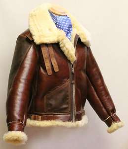 Veste en cuir pour homme B3 Shearling Flying Leather Jacket USAAF Aviator Sheepskin Leather Casual Fur Vintage Bomber Genuine Leather Jacket Coat - Product Image 3