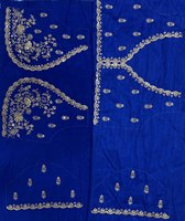 Sari Moderno Multicolor para Boda o Compromiso, con Tela de Piel Sintética, Lentejuelas y Bordado Zari, para Fiestas, Invierno y Verano