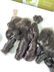 100% Extensions de cheveux vietnamiens Remy bouncy Curl lâche profonde vague naturelle trame couleur marron pour les femmes noires - Product Image 5