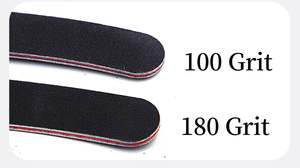 Lima de uñas profesional de doble cara 100/180 Grit, tablero de esmeril, herramienta de manicura negra y lima de uñas - Product Image 6
