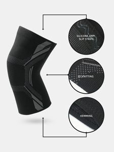 Nylon Stretch Plus Sports Basketball Running Brace Outdoor Fitness Compression Knee Sleeve Gym Use Leg <b>Support</b> OEM Service - Product Image 3