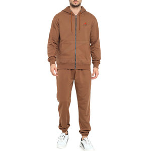 Chándales de algodón 100% transpirables de alta calidad personalizables para hombre, conjuntos de invierno transpirables de etiqueta privada, diseño propio, patrón sólido - Product Image 1