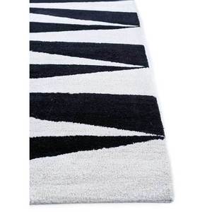 Alfombra de Lana y Viscosa Gris y Negra con Diseño Geométrico, Hecha a Mano, para Adolescentes y Niños, Forma Rectangular para Dormitorio o Pasillo-TNQ-3243 - Product Image 4
