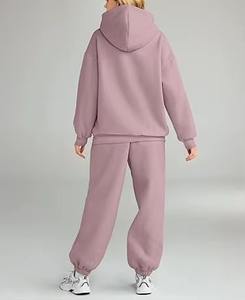 New Arrived Midweight Elastic Waist Pullover Hoodie <b>Jogger</b> Pants Women's Two Piece <b>Sets</b> Tracksuit Custom Print <b>Matching</b> Outfit - Product Image 2