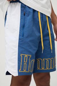 Venta al por mayor cintura elástica de longitud media pantalones cortos de nailon estampados para hombres ajuste relajado último estilo de calle precio de fábrica - Product Image 3