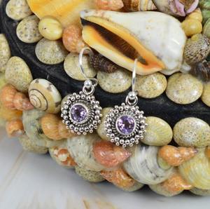 Pendientes para mujer Pendientes colgantes Amatista Piedra preciosa Alta calidad 925 Plata de ley sólida Pendientes para niñas Joyería de plata - Product Image 2