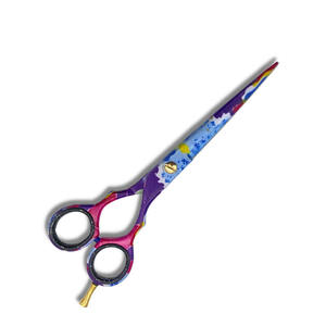 Ciseaux de salon de qualité supérieure, ciseaux à cheveux pour barbier, 5,5 pouces, revêtement papier, vis réglable, acier métallique - Product Image 1