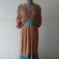 Robe décontractée pour femmes, à fleurs, à manches longues, style A, été/printemps, 100% coton