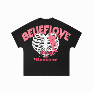 Camiseta de Hombre de Alta Calidad, 100% Algodón, Lisa, con Hombros Caídos, Estampado, Manga Corta, 260 Gramos, Lavada, Elástica, Transpirable - Product Image 2