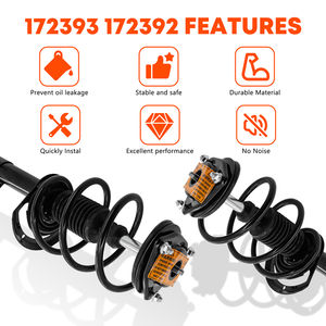 Vypart Quick-Strut 172393 172392 Amortisseur avant et ensemble ressort hélicoïdal – Amortisseurs de réglage et systèmes de suspension - Product Image 6