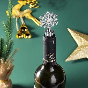 Christmas <b>Wine</b> Bottle Stopper Silver Snowflake Design Reusable Silicone <b>Wine</b> Stoppers Decorative Fresh Keeping Holidays - Product Image 5