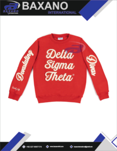 Sudadera Casual de Invierno Delta Sigma Theta Sorority, Bordado 'Devastating Dyna' en Rojo, Ropa Universitaria DST Sorority, Logotipo Personalizado - Product Image 4