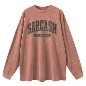 Camisetas de gran tamaño de peso pesado personalizadas para hombres y mujeres 270gsm algodón Unisex serigrafía Logo Loose Fit-Mujeres en blanco al por mayor - Product Image 2