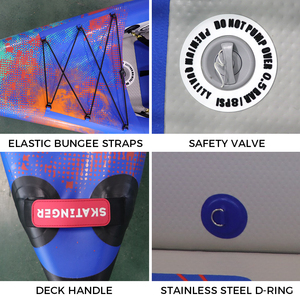 Kayak gonflable commercial biplace avec couleurs, logo et emballage personnalisés pour les écoles <span class=keywords><strong>de</strong></span> sports nautiques et les flottes <span class=keywords><strong>de</strong></span> location - Product Image 3