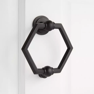 Nouveau laiton Antique personnalisé anneau tirer heurtoir de porte de haute qualité Design moderne Satin poli fer alliage de Zinc accessoires de porte - Product Image 2