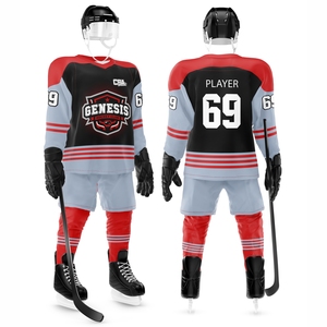 Matériel personnalisé sergé broderie adulte Polyester Hockey sur glace uniforme nom de l'équipe et Logo impression professionnel Hockey sur glace Jersey - Product Image 1