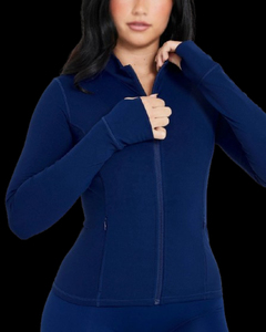 Nouvelle arrivée Veste de sport pour femme Gym Fitness Entraînement Yoga Manches longues Séchage rapide Combinaison zippée Imprimé Printemps Polyester/Nylon - Product Image 5