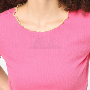 T-shirt court à capuche en toile de haute qualité pour femme, léger, couleur et logo personnalisables - Product Image 6