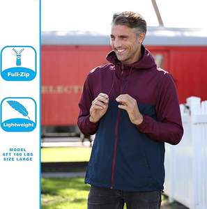 Diseño personalizado al aire libre 100% poliéster DWR Ripstop chaqueta de alta calidad peso ligero para correr chaqueta para hombres con estilo - Product Image 3