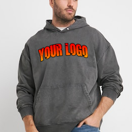 Recién llegado, sudaderas con capucha de algodón 100% interior de forro polar grueso lavado ácido, Sudadera con capucha gris Vintage con logotipo personalizado para hombres en barato - Product Image 5