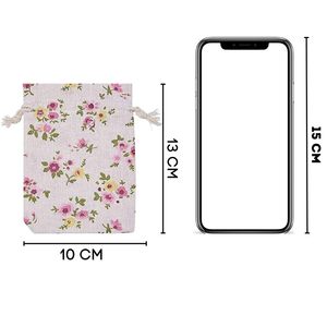 <b>Small</b> Gift <b>Bags</b> Burlap <b>Bags</b> With <b>Drawstring</b> Reusable Jute <b>Bags</b> for Birthday Wedding Party Favors, Halloween, Christmas OEM - Product Image 4