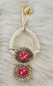 Bandhani Imprimer Bracelet Réglable & Anneau Combo Faveurs De Mariage Indien pour Sangeet Haldi Mehndi Demoiselles D'honneur Cadeaux - Product Image 2