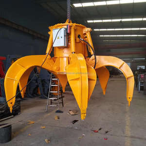 מלגז חשמלי 2m³ עם גריפר בצורת קליפת תפוז להרמת חומרים בתפזורת עבור מנוף נמל, מתאים לפסולת וגרוטאות. - Product Image 2