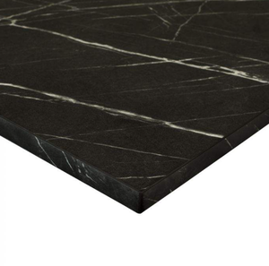 Table à manger rectangulaire au design moderne, style bistrot, en granit noir standard pour meubles de maison - Product Image 4