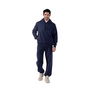 Sudadera con Capucha para Hombre, Sudadera con Capucha de Felpa de Algodón Suave, Cálida, Informal, Estilo Urbano de Invierno, Sudadera con Capucha Azul Marino - Product Image 4