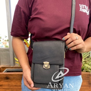 Vintage Casual Design Small <b>Men</b> and Women Crossbody <b>Bag</b> Portable Buffalo Leather Messenger Made of Genuine Leather Shoulder <b>Bags</b> - Product Image 1