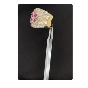 Bague en or jaune 14 carats classique et moderne avec diamants et pierres naturelles certifiée IGI pour fiançailles de mariage - Product Image 5