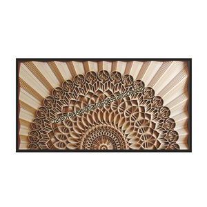 Paneles MDF montados en la pared de alta calidad al por mayor, diseño Mandala cortado con láser, detalles de madera multicapa para decoración de sala de estar - Product Image 4