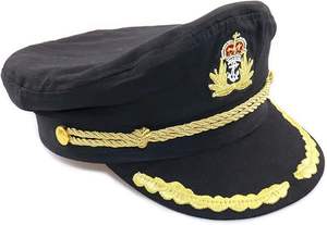 Casquette/chapeau à visière uniforme d'officier de haute qualité conception et logo personnalisés casquette à visière d'excellente qualité pour les officiers (casquette/chapeau unisexe) - Product Image 3