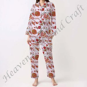 Beau bloc floral imprimé pur coton tissu été/automne motif cocotier pour printemps/été vacances porter - Product Image 1