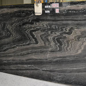 Planche de marbre noir Mercury de designer, finition polie, pierre naturelle, fabrication sur mesure, comptoirs imperméables, salle à manger moderne, intérieur - Product Image 4