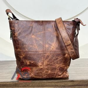 กระเป๋าถือหนังแท้ลายไม้ล้วนทำด้วยมือมีสไตล์สำหรับผู้หญิงกระเป๋าสะพายคาดลำตัวหนังวินเทจแท้แบบมีสไตล์ - Product Image 1