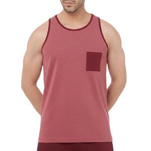 Débardeur en jersey de coton pour homme, col classique, décontracté, sans manches, sous-vêtement d'été, respirant, séchage rapide, doux, confortable, vente en gros - Product Image 4