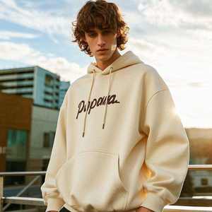 Sudadera con Capucha Unisex, Gruesa, Sólida, de Invierno, con Estampado, Estilo Desgastado, Logotipo Personalizado, Talla Grande, 100% Algodón - Product Image 3