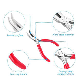 ชุดเครื่องมือประดับลูกปัด OEM ชุดเครื่องมือเพื่อความสบายที่แม่นยำเครื่องมือทำเครื่องประดับกระเป๋าสีดำเพื่อใส่ชุดลูกปัดคีม - Product Image 4