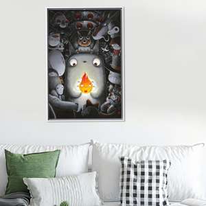 Impresión moderna en lienzo: elegante arte de pared de anime para decoración de sala de estar, con marco blanco - Product Image 1