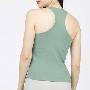 Camiseta sin mangas OEM de alta calidad para mujer, nuevo diseño, ropa deportiva informal de secado rápido hecha de seda para uso en el gimnasio, color liso - Product Image 5