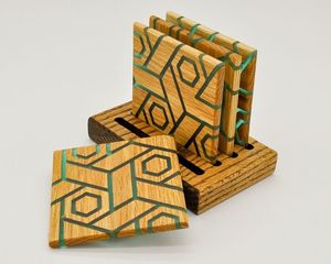 Posavasos de resina y madera asequibles para tazas de té, alfombrillas y almohadillas, protección de mesa, manteles individuales para comedor, diseño de lujo del vendedor indio SCI - Product Image 4