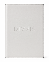 DIVRIS – Couverture de menu moderne en cuir PU avec logo gaufré, taille et couleur personnalisables, imperméable, écologique, capacité multi-pages