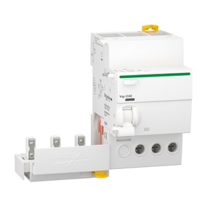 Per Schneider Electric A9Q44325 Vigi IC60-3P 25A 300mA Blocco aggiuntivo di protezione differenziale CA per protezione contro i fulmini e messa a terra - Product Image 1